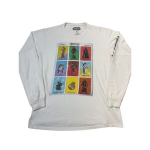 Star Wars Loteria Graphic Long Sleeve Shirt Mens M La Guerra Galaxias Tee
